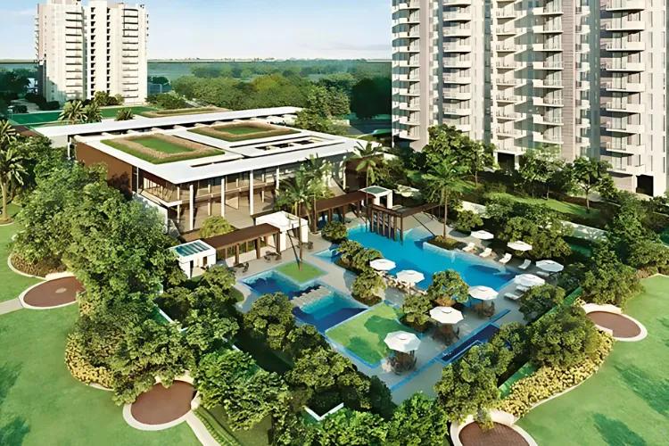 Clubhouse and Pool Aerial View