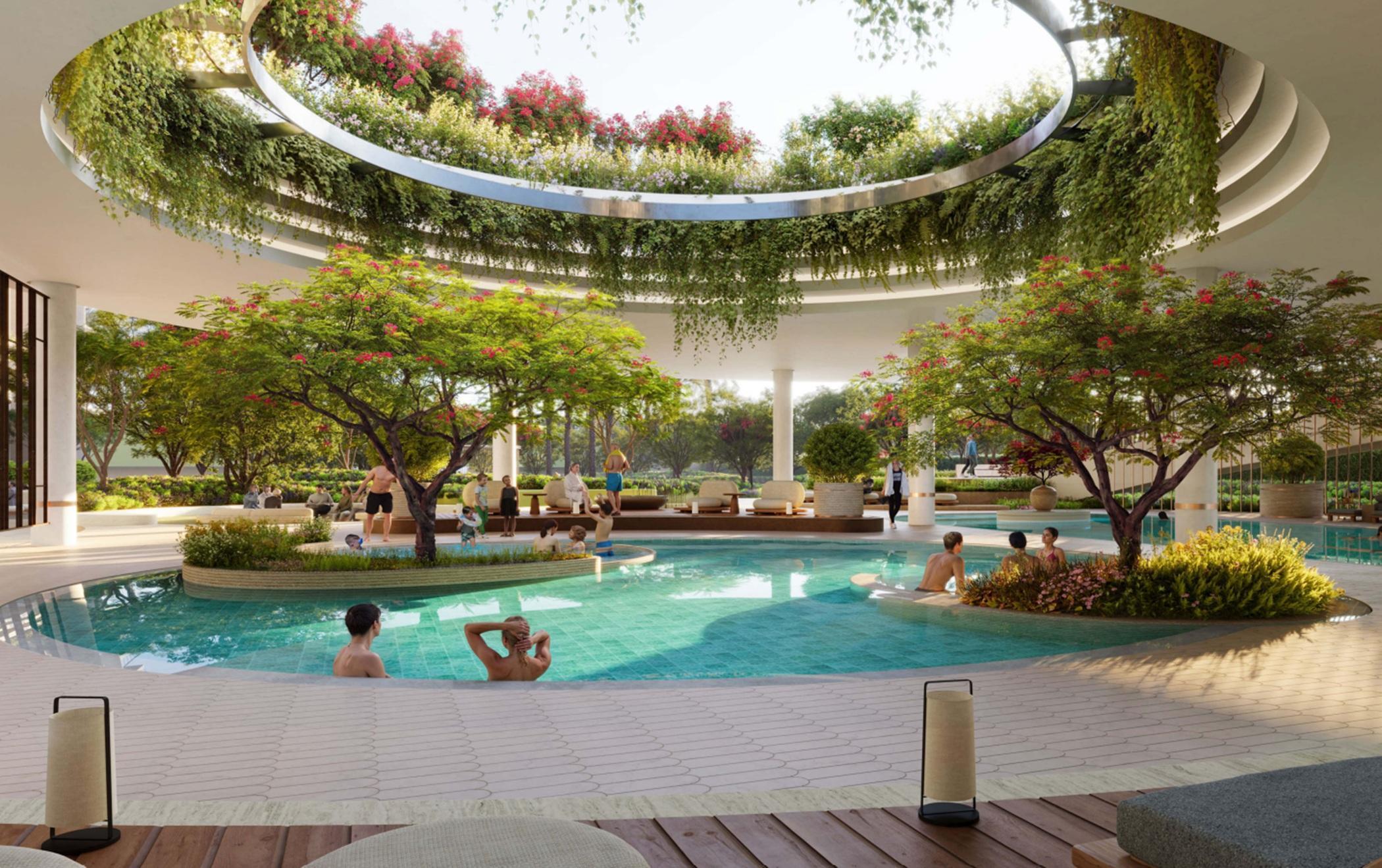 Courtyard Pool under Pergola