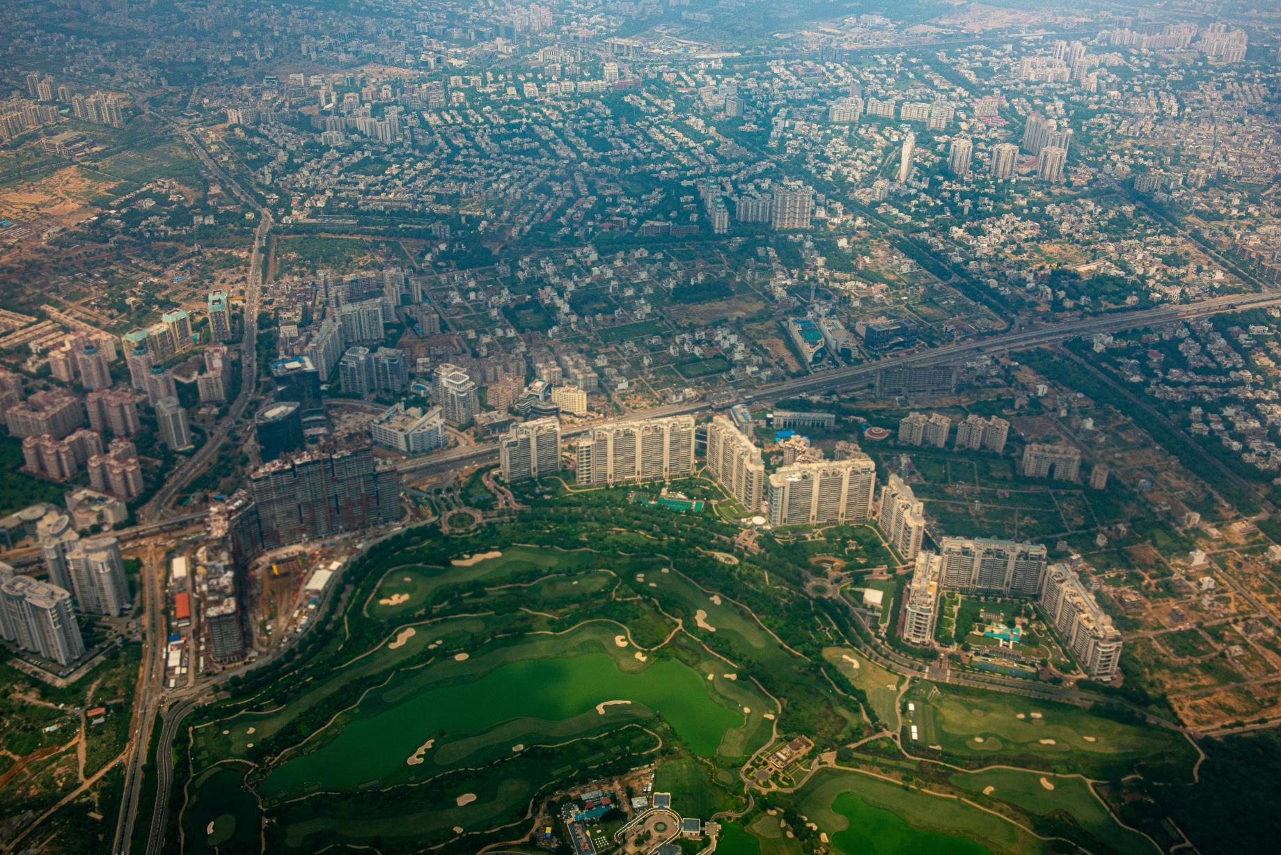 Aerial View near Golf Course